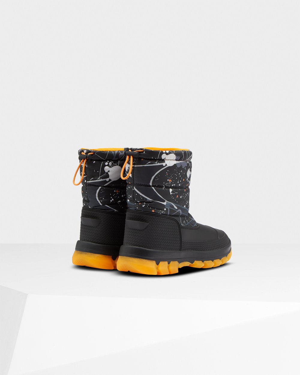 Botas De Neve Hunter Feminina Cinzentas Pretas - Original Printed Insulated Short - 12WYAZPDJ